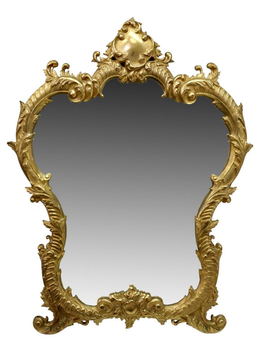 FRENCH ROCOCO BRONZE DORE DRESSING TABLE MIRROR (1 of 5)