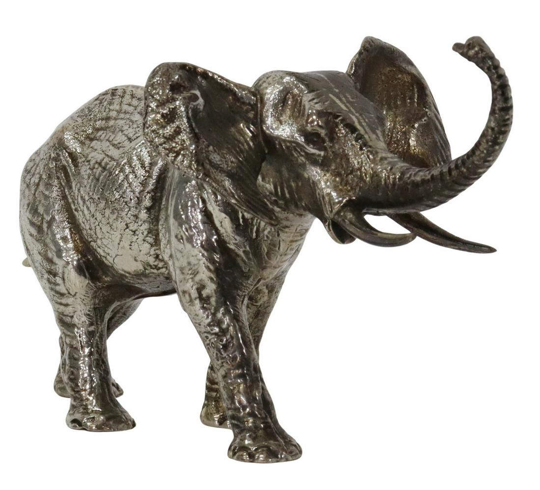 BELFIORE FABERGE STERLING SILVER AFRICAN ELEPHANT (1 of 4)