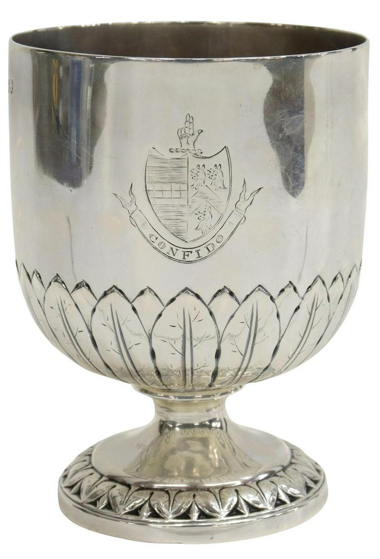 ENGLISH GEORGE III STERLING SILVER GOBLET CHALICE (1 of 5)