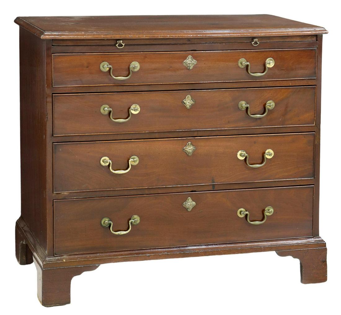 ENGLISH GEORGIAN PERIOD MAHOGANY CHEST OF DRAWERS (1 of 5)