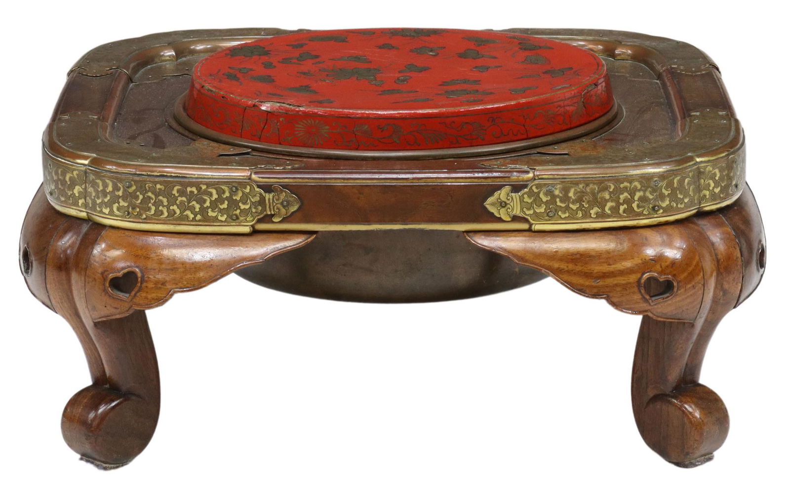 JAPANESE LACQUER & HARDWOOD BRAZIER TABLE (1 of 6)