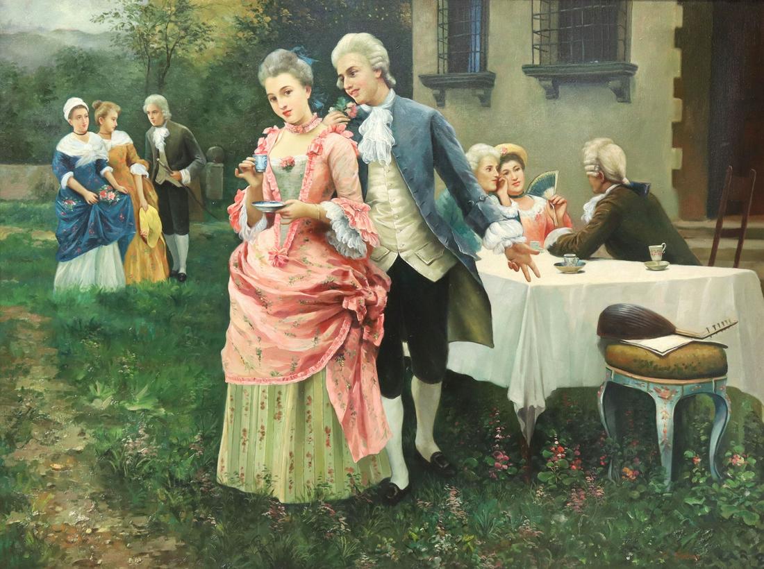 AFTER FEDERICO ANDREOTTI AFTERNOON TEA PAINTING (1 of 4)