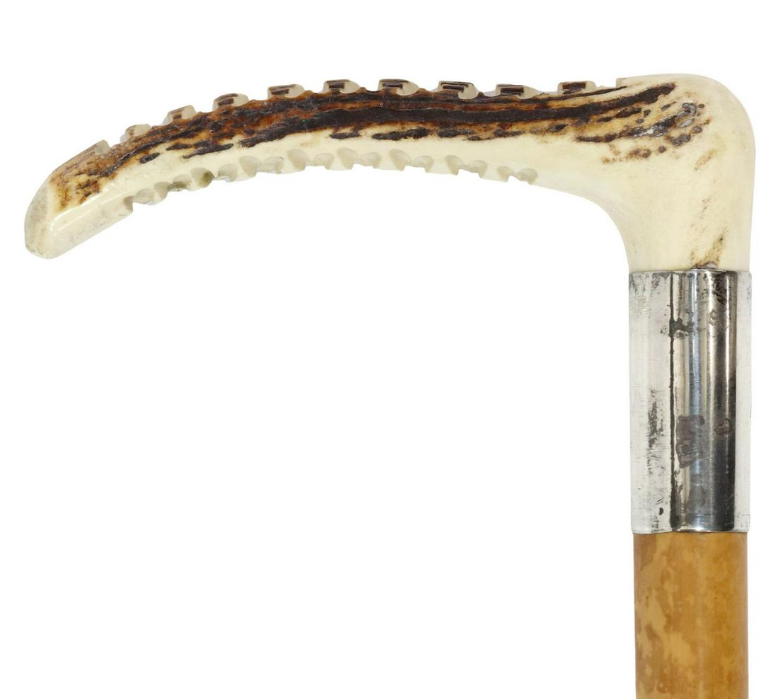 HERMES PARIS ANTLER HANDLED RIDING CROP WHIP (1 of 5)