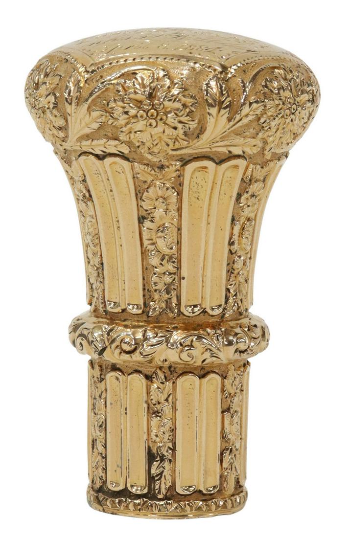 ENGLISH VICTORIAN PRESENTATION CANE KNOB HANDLE (1 of 3)