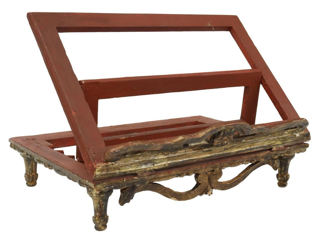 FRENCH PARCEL GILT ADJUSTABLE BOOKSTAND (1 of 4)