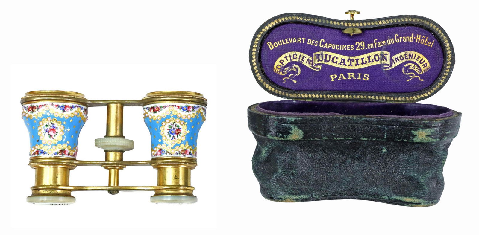 FRENCH DUCATILLON ENAMEL & MOP OPERA GLASSES (1 of 4)
