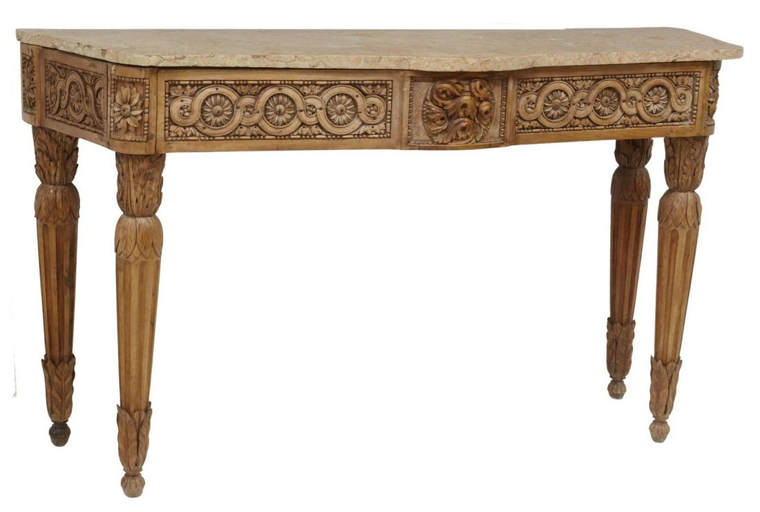 ITALIAN NEOCLASSICAL MARBLE-TOP CONSOLE TABLE (1 of 4)