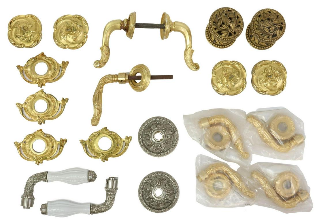 (LOT) SHERLE WAGNER GILT & NICKEL DOOR HARDWARE (1 of 1)