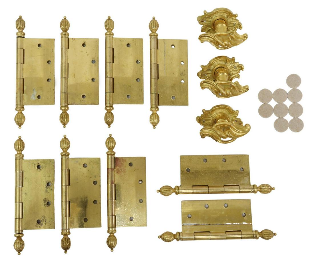 (LOT) P.E. GUERIN GILT BRASS DOOR HARDWARE (1 of 1)