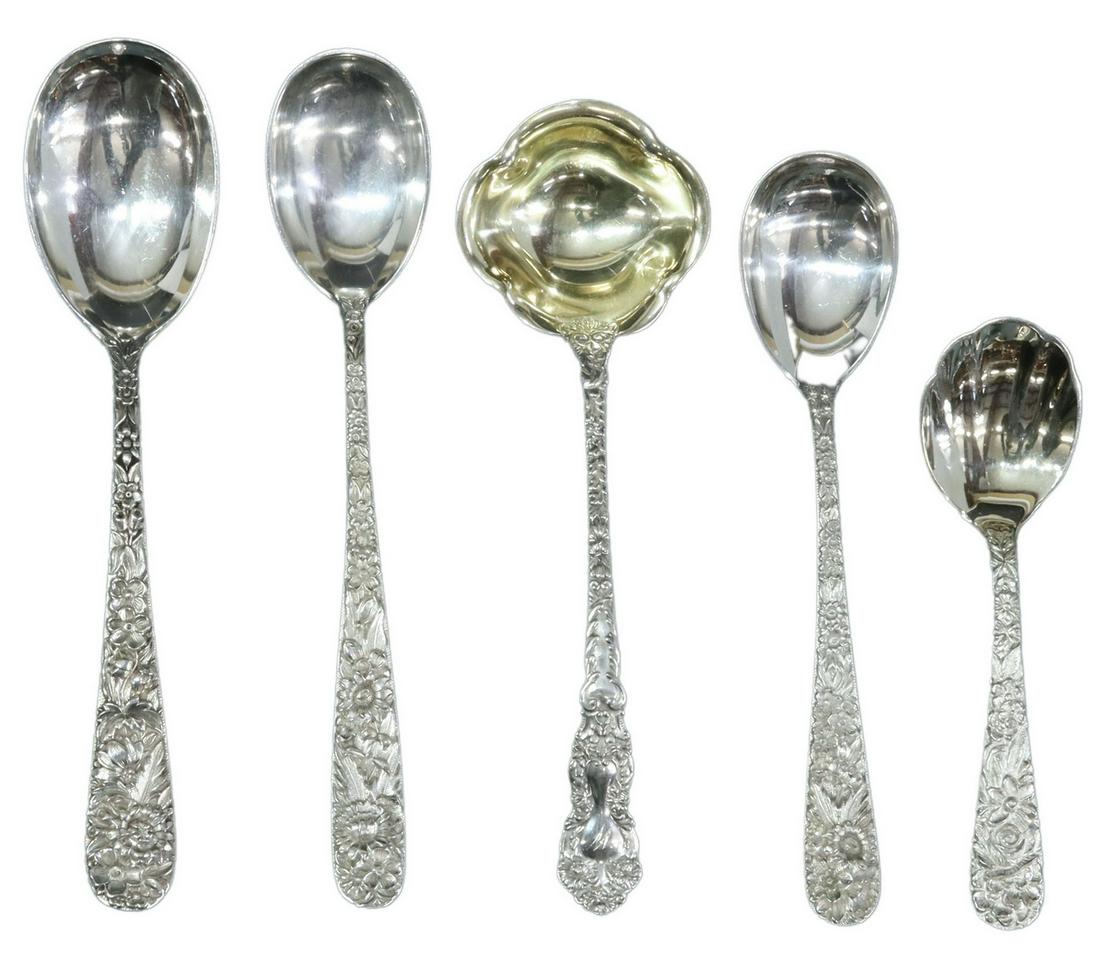 (11) KIRK & SON STERLING REPOUSSE SERVING FLATWARE (1 of 7)