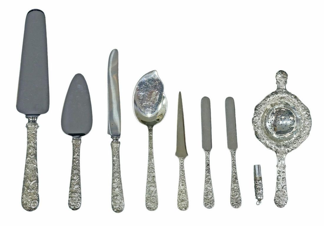 (9) KIRK & SON STERLING REPOUSSE SERVING FLATWARE (1 of 6)