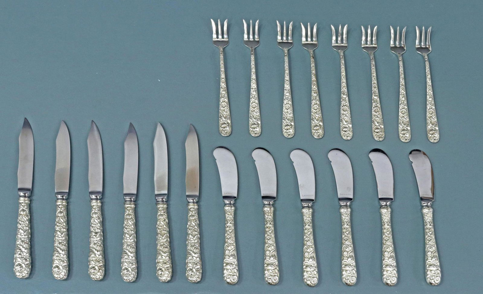 (20) KIRK & SON STERLING REPOUSSE FLATWARE (1 of 7)