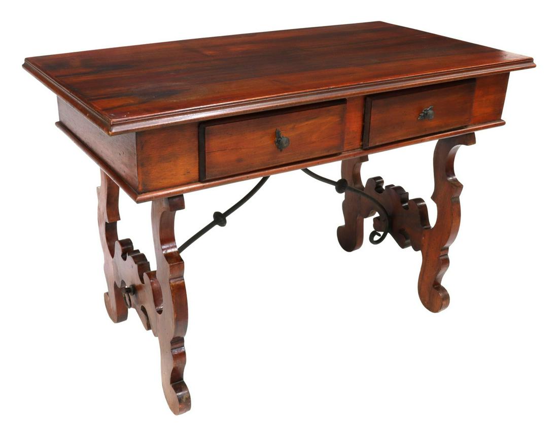 SPANISH BAROQUE STYLE WRITING DESK LIBRARY TABLE (1 of 5)