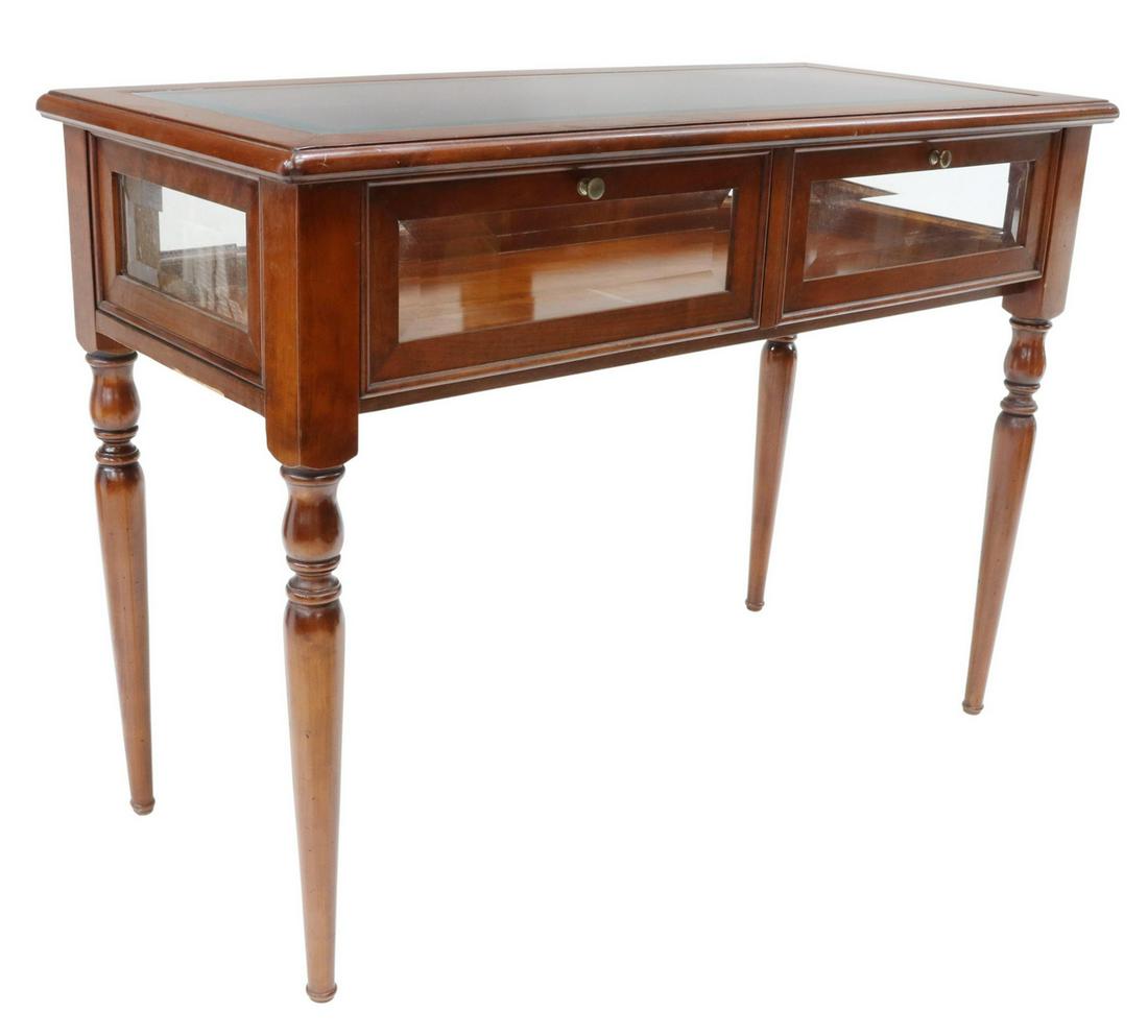 FRENCH LOUIS XVI STYLE MAHOGANY VITRINE TABLE (1 of 5)