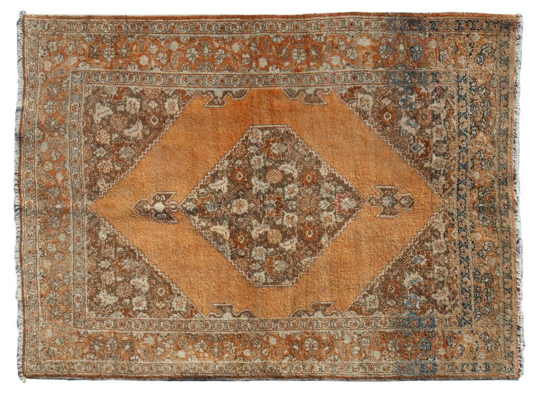 HAND-TIED TABRIZ RUG, APPROX 5'6"L, 4'1"W (1 of 3)