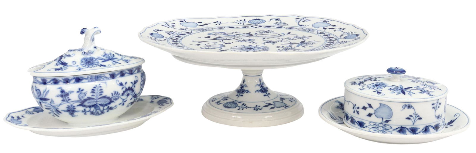 (3) MEISSEN BLUE ONION PORCELAIN SERVICE TABLEWARE (1 of 10)