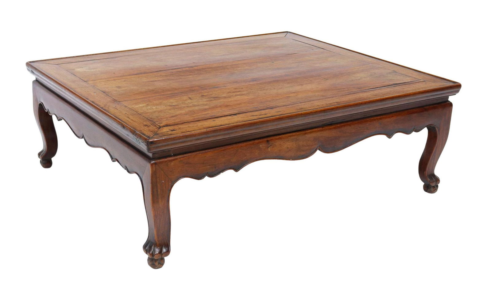 CHINESE HARDWOOD LOW COFFEE TABLE (1 of 4)