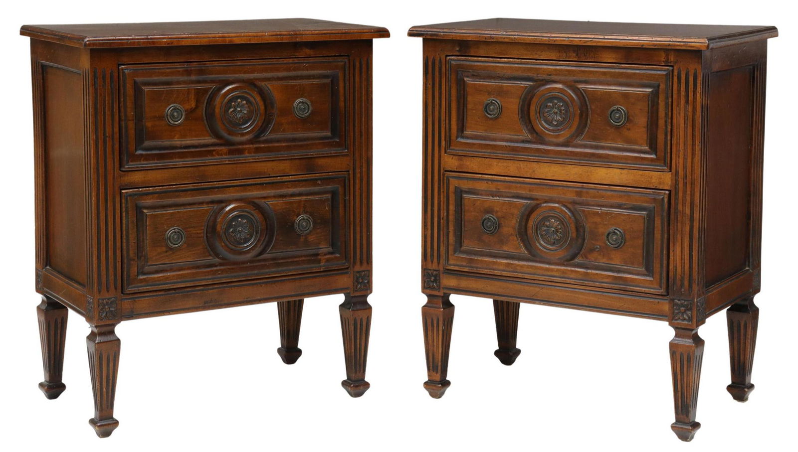 (2) ITALIAN NEOCLASSICAL STYLE BEDSIDE TABLES (1 of 5)