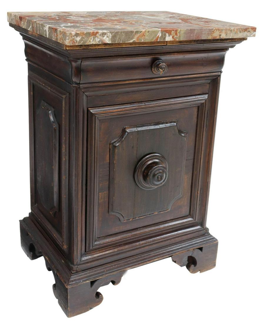 ITALIAN RENAISSANCE REVIVAL MARBLE-TOP CABINET (1 of 6)