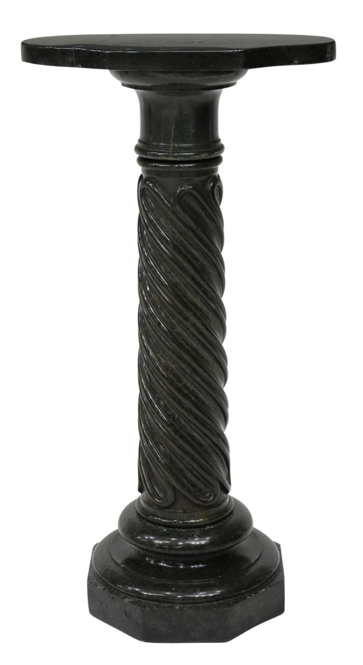 MARBLE COLUMN PEDESTAL PLANT STAND (1 of 3)