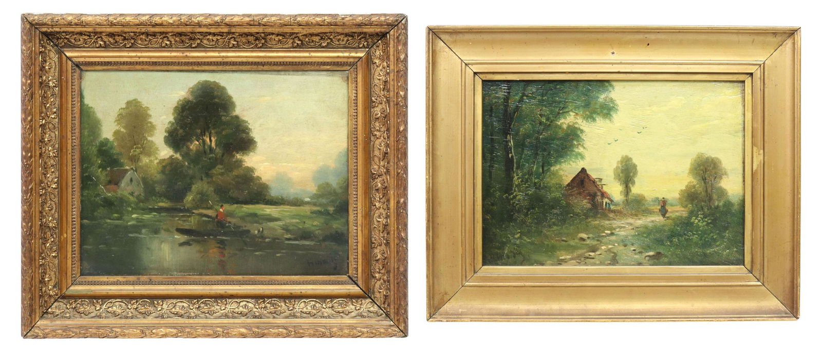 (2) FRAMED SIGNED OIL ON PANEL LANDSCAPE PAINTINGS (1 of 8)