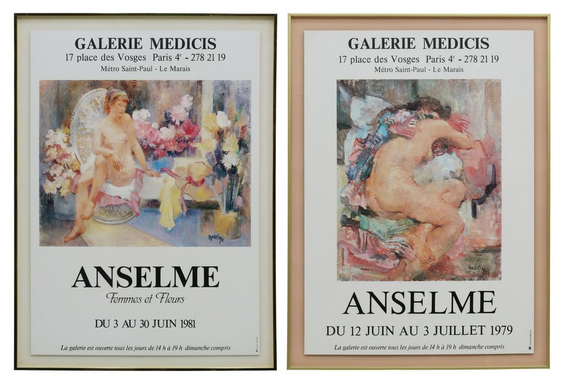 (2) MARCEL ANSELME (1925-1982) GALLERY POSTERS (1 of 4)
