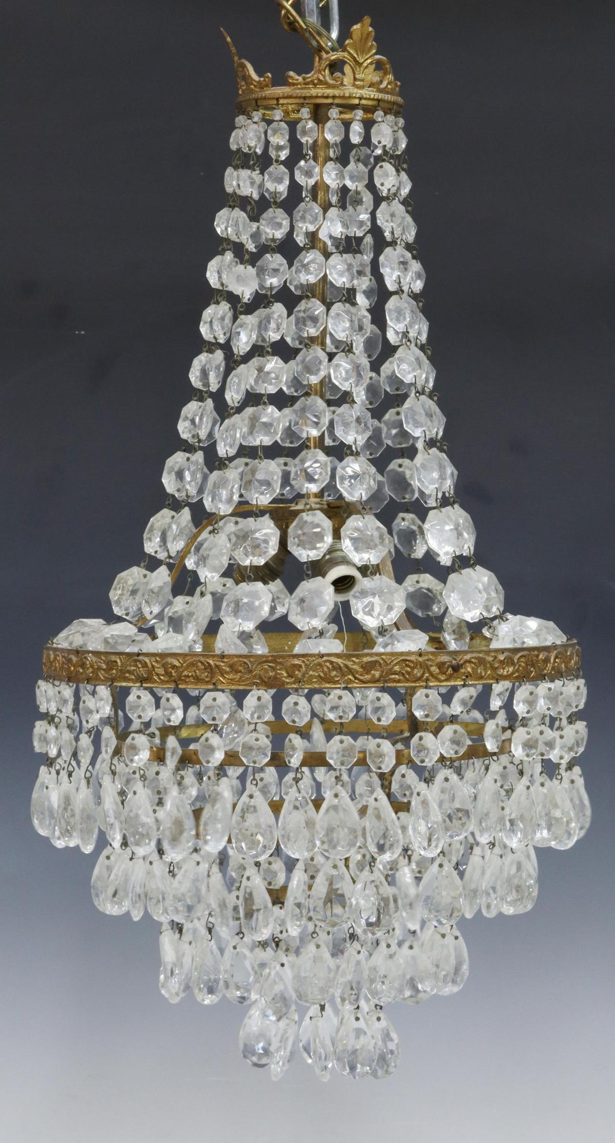 EMPIRE STYLE CRYSTAL THREE-LIGHT CHANDELIER (1 of 1)