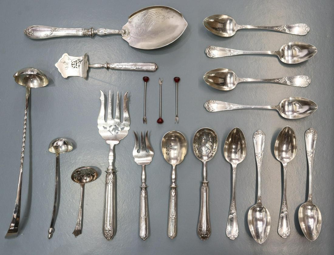 20) FRENCH STERLING, SILVER PLATE & OTHER FLATWARE (1 of 7)