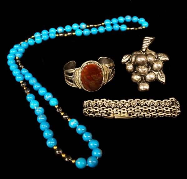 COLLECTION STERLING,STONE & MEXICAN SILVER JEWELRY