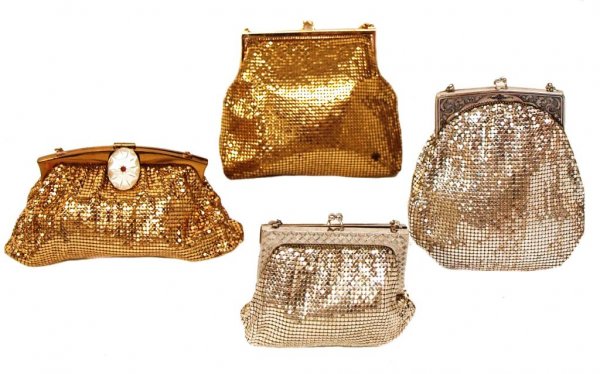 VINTAGE WHITING & DAVIS SILVER & GOLD MESH PURSES