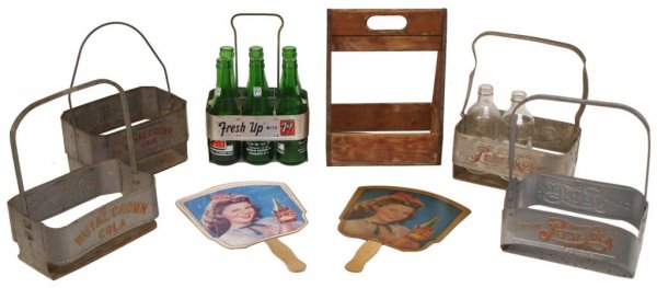 VINTAGE BOTTLE CARRIERS, PEPSI, 7-UP & RC COLA