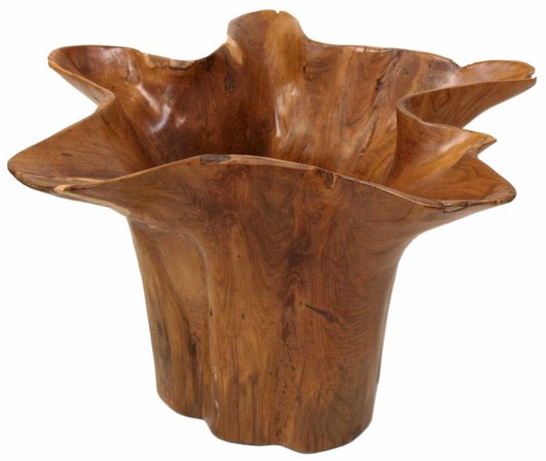 LARGE FREE FORM TEAKWOOD BOWL