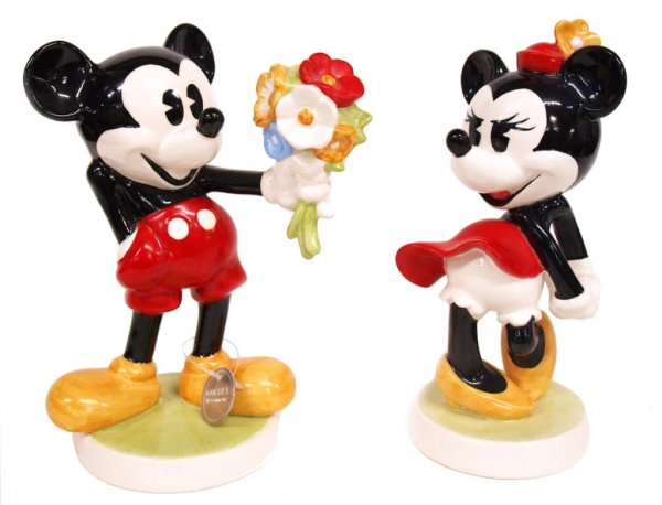 LIMITED EDITION GOEBEL FOR DISNEY, MICKEY & MINNIE