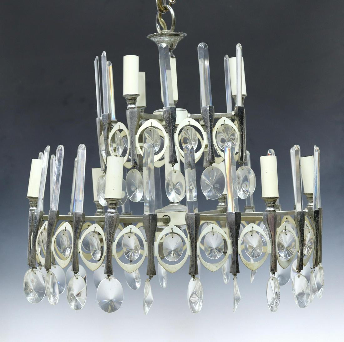 GAETANO SCIOLARI ITALIAN MID-CENTURY CHANDELIER (1 of 2)