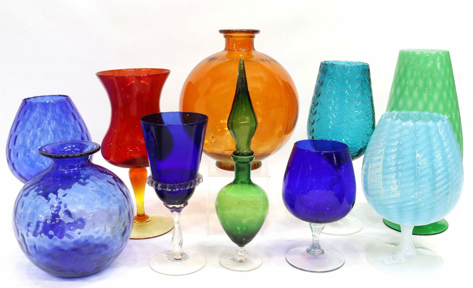 (10) ITALIAN MID-CENTURY MODERN ART GLASS VASES (1 of 3)