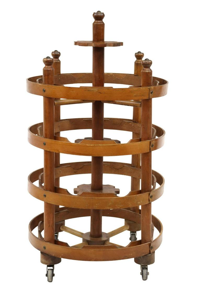 CIRCULAR BENTWOOD FOUR-TIER BAR CART (1 of 3)