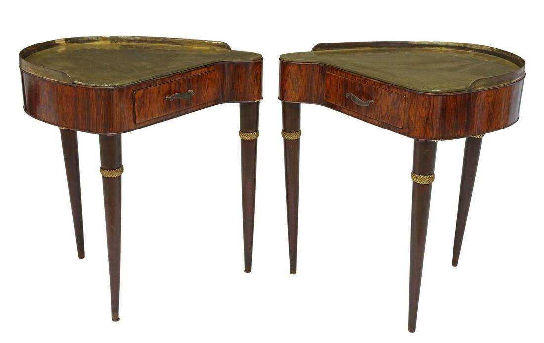 2) ITALIAN MID-CENTURY MODERN ROSEWOOD NIGHTSTANDS (1 of 5)