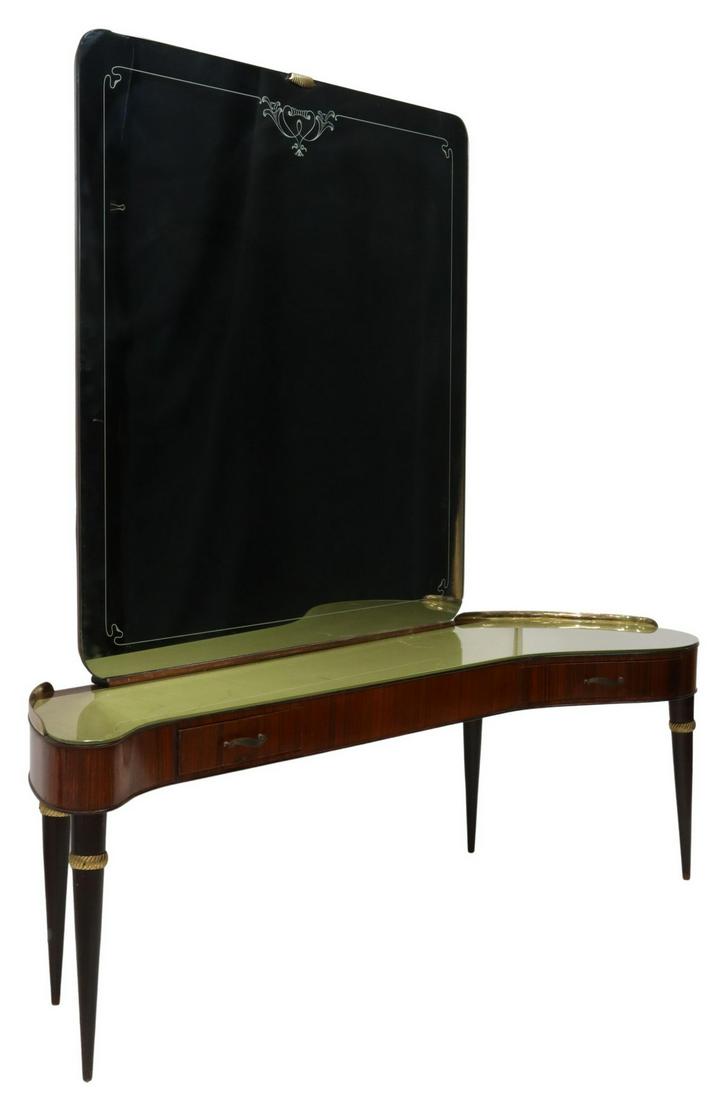 ITALIAN MID-CENTURY MIRRORED ROSEWOOD VANITY (1 of 5)
