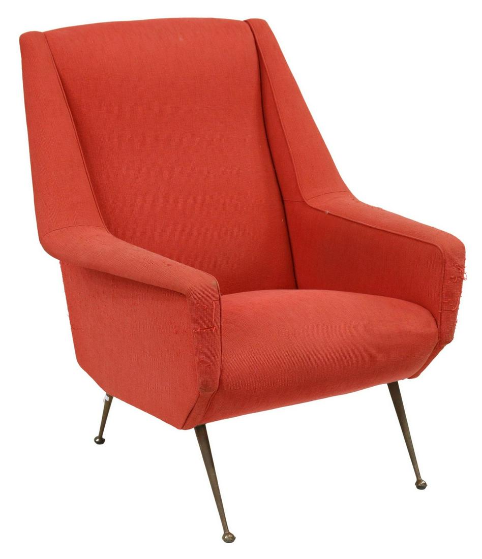 ITALIAN MID-CENTURY MODERN UPHOLSTERED ARMCHAIR (1 of 3)