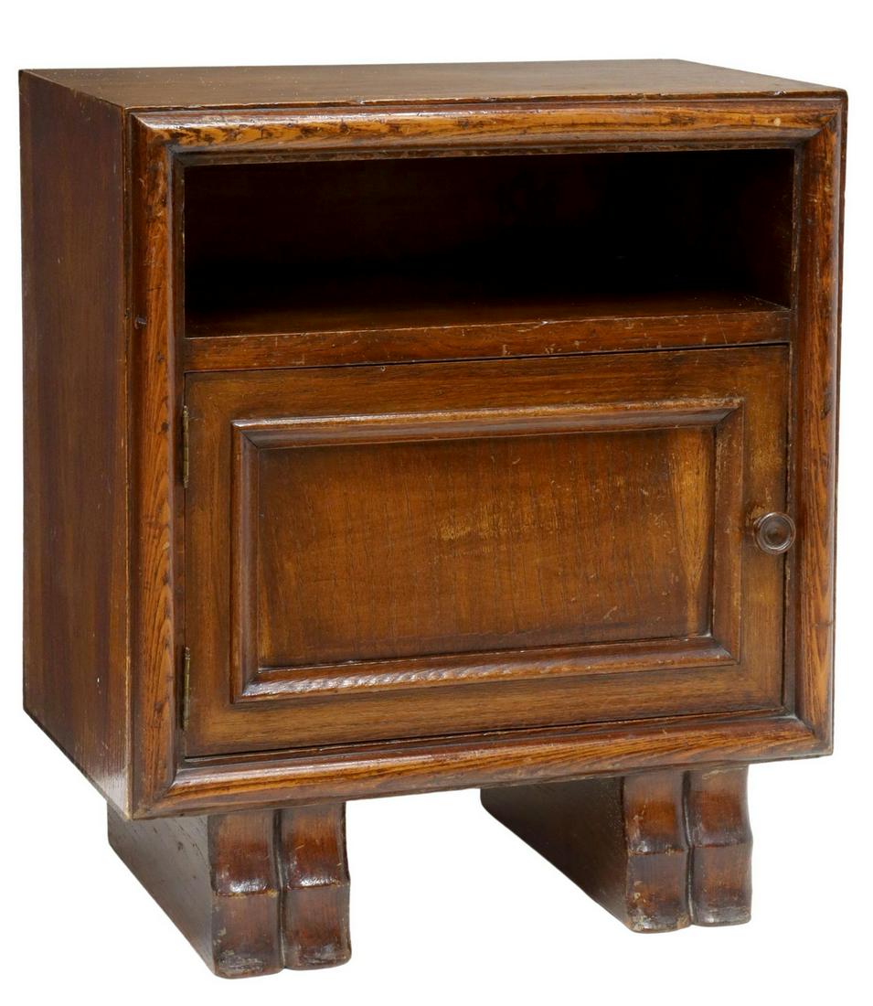 VINTAGE FRENCH OAK BEDSIDE CABINET NIGHTSTAND (1 of 5)