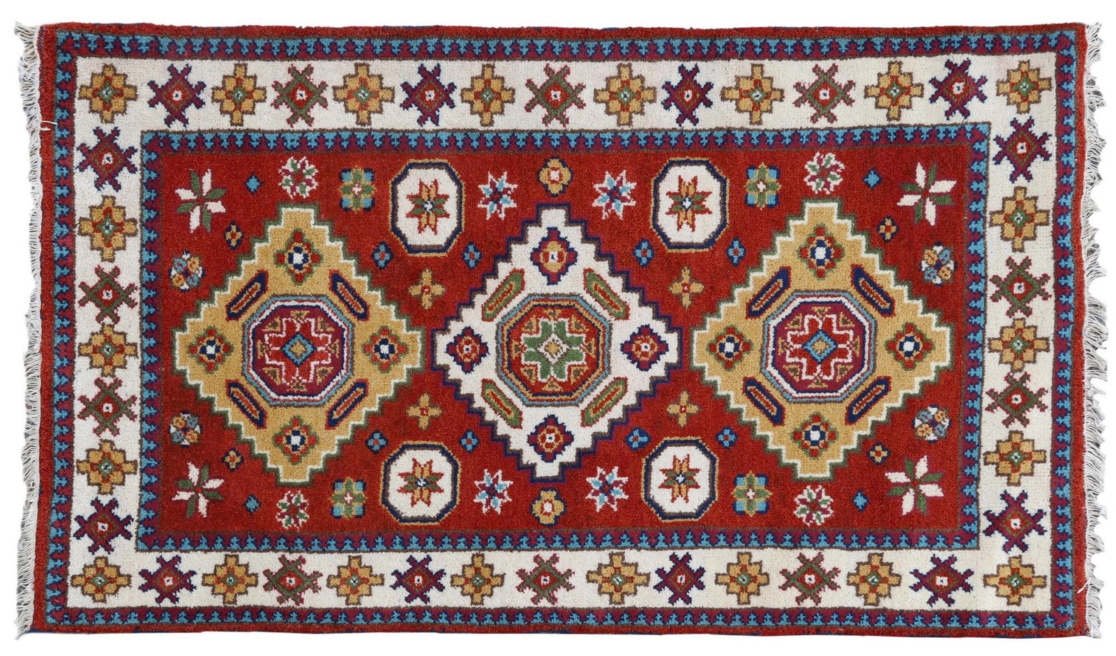 HAND-TIED PERSIAN KAZAK RUG, 6'3" X 4'0" (1 of 3)