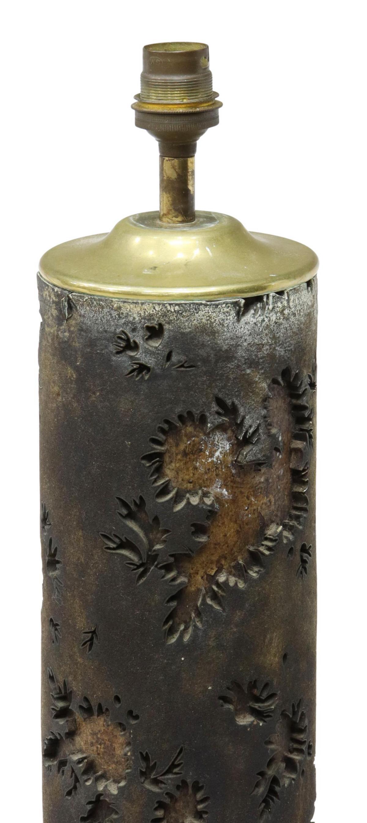 FRENCH TEXTILE/ PAPER PRINTING ROLLER FLOOR LAMP (1 of 3)