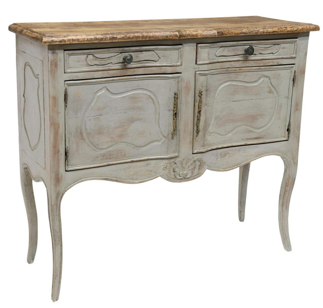 FRENCH LOUIS XV STYLE PAINTED SIDEBOARD SERVER (1 of 6)