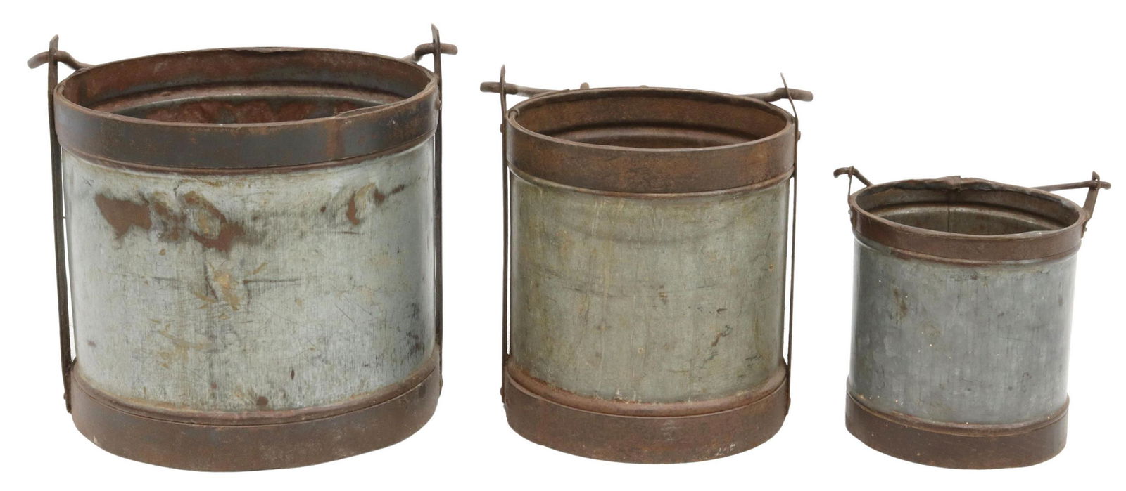 (3) GALVANIZED STEEL & IRON BUCKETS (1 of 4)