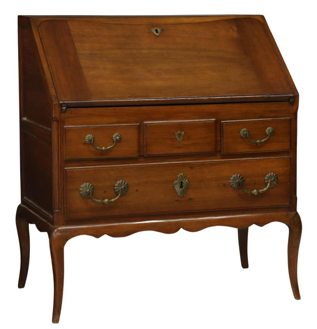 FRENCH PROVINCIAL LOUIS XV STYLE SLANT-FRONT DESK (1 of 5)