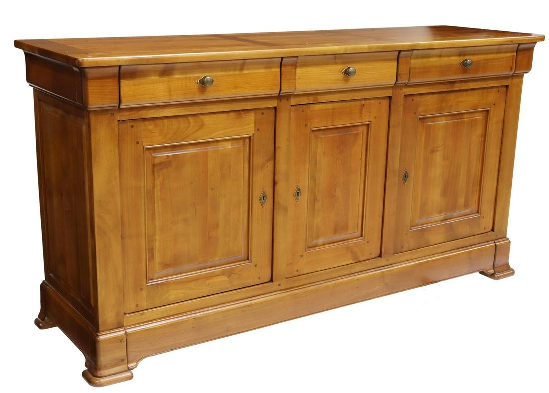 FRENCH LOUIS PHILIPPE STYLE FRUITWOOD SIDEBOARD (1 of 6)