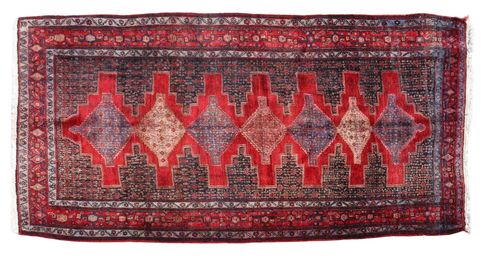 HAND-TIED PERSIAN SAROUKH RUG, 8'7.5" X 4'3" (1 of 3)