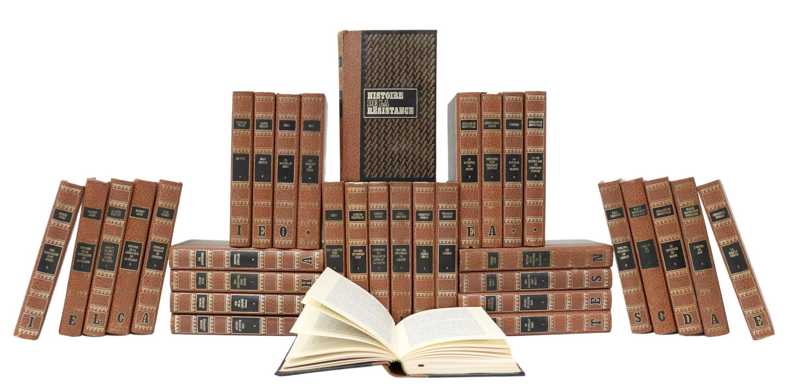 (34) FRENCH LIBRARY SHELF HISTORY BOOKS (1 of 6)