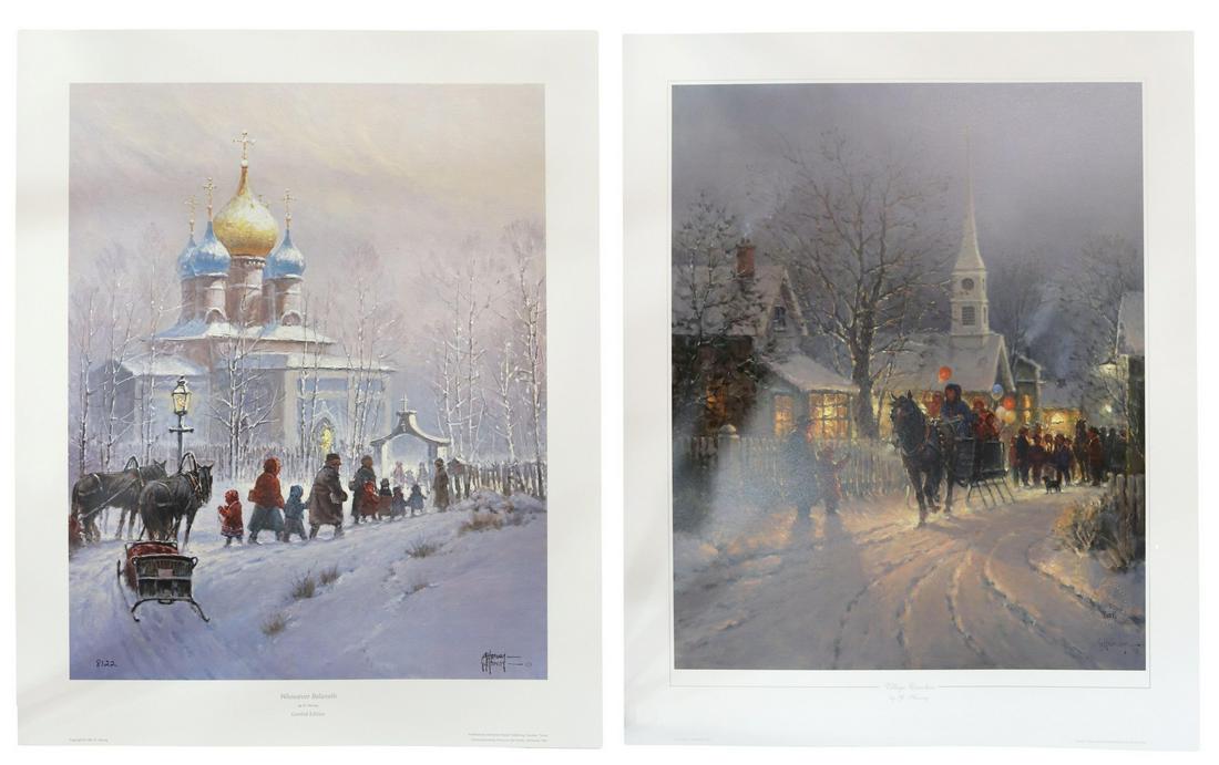 (2) G. HARVEY (TEXAS, 1933-2017) UNFRAMED PRINTS: (lot of 2) Unframed G. Harvey (Gerald Harvey Jones, Texas, 1933-2017) prints by Somerset House, both with Certificates of Authenticity, including: (1) "Whosoever Believeth," signed lower right, COA 81