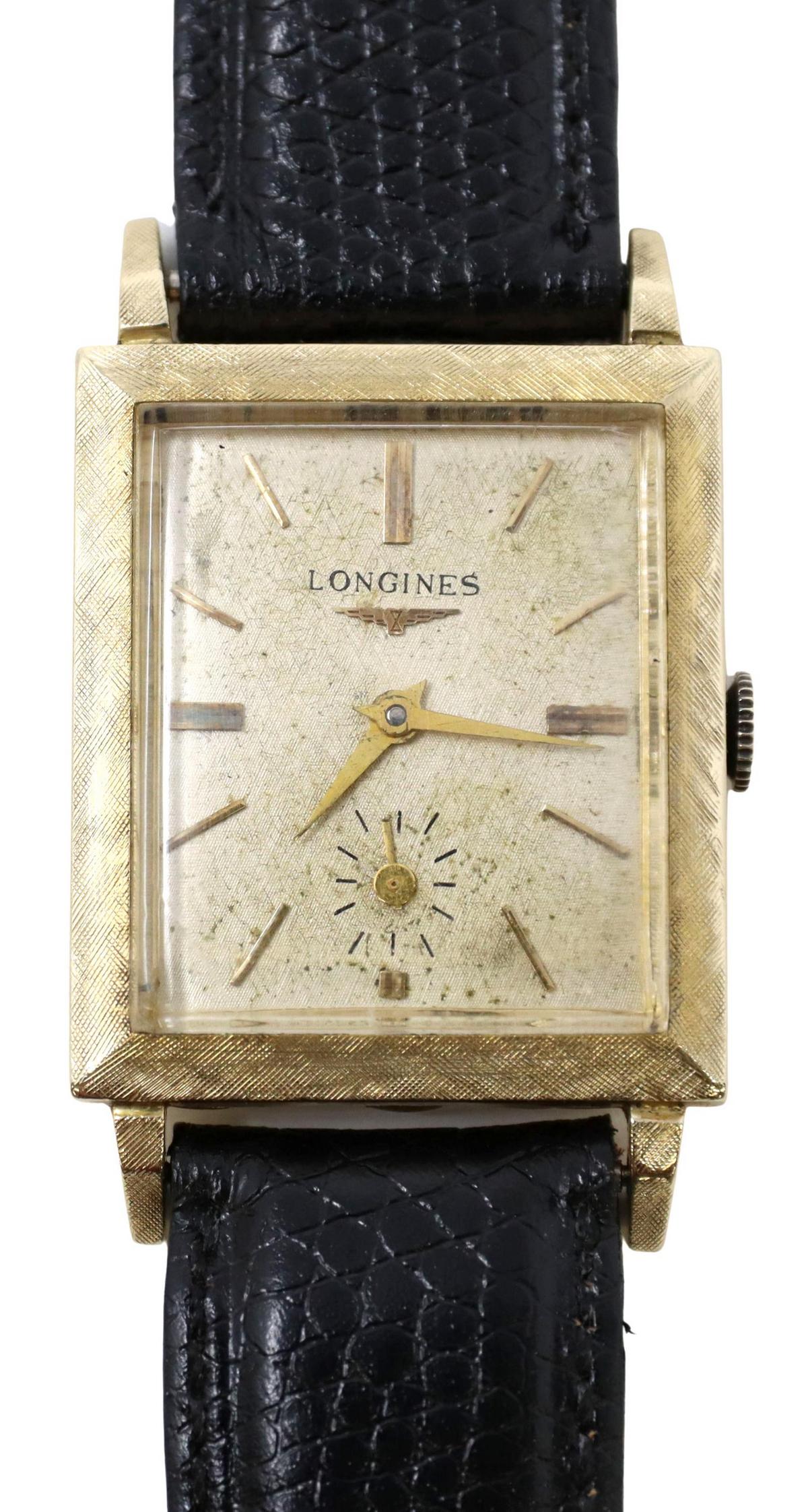 GENT'S LONGINES-WITTNAUER 14KT GOLD WRISTWATCH (1 of 6)